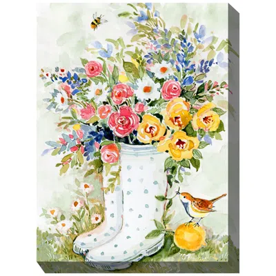 West Of The Wind Rainboots 40" High Rectangular Outdoor Canvas Wall Art