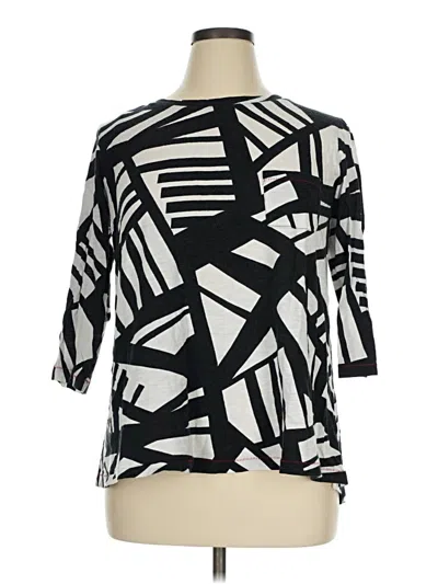 Pre-owned Westbound 3/4 Sleeve Blouse In Black