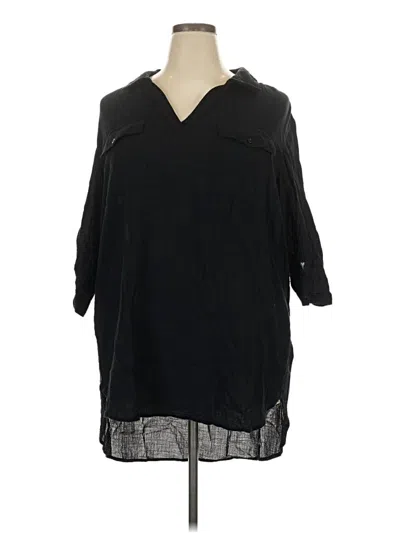 Pre-owned Westbound 3/4 Sleeve Blouse In Black