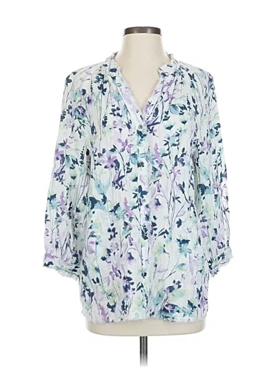 Pre-owned Westbound 3/4 Sleeve Blouse In Blue