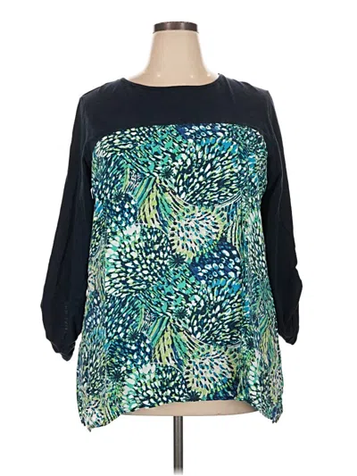 Pre-owned Westbound 3/4 Sleeve Blouse In Blue