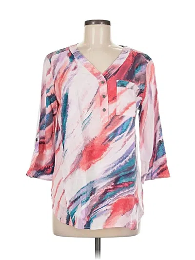 Pre-owned Westbound 3/4 Sleeve Blouse In Pink