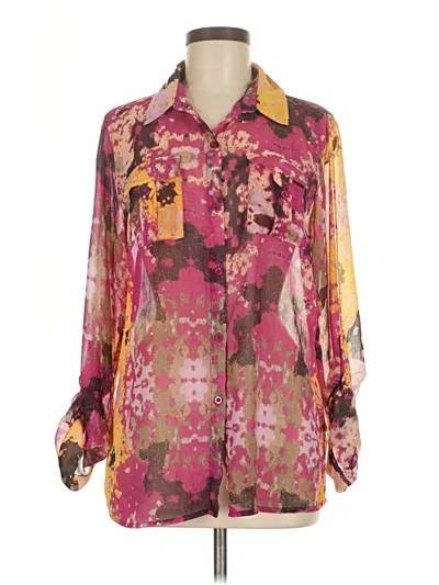 Pre-owned Westbound 3/4 Sleeve Blouse In Pink