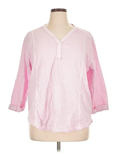 Pre-owned Westbound 3/4 Sleeve Blouse In Pink