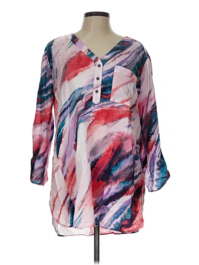 Pre-owned Westbound 3/4 Sleeve Blouse In Pink