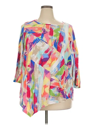 Pre-owned Westbound 3/4 Sleeve Blouse In Pink