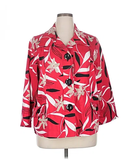 Pre-owned Westbound 3/4 Sleeve Blouse In Red