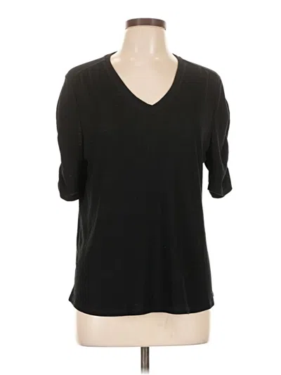 Pre-owned Westbound 3/4 Sleeve Top Black V-neck Tops
