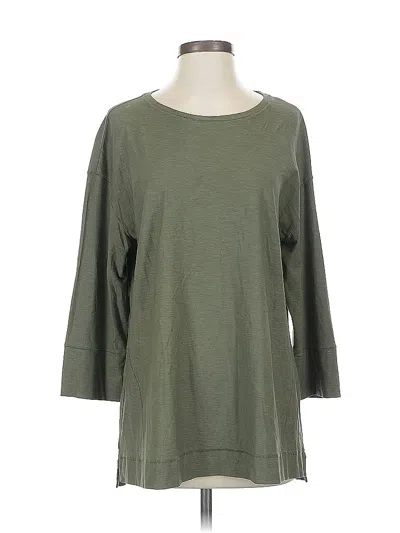 Pre-owned Westbound 3/4 Sleeve Top Green Boatneck Tops