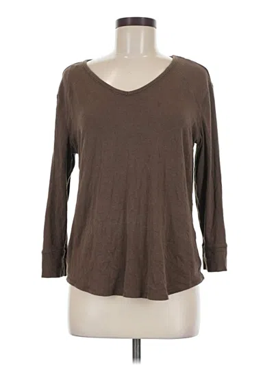 Pre-owned Westbound 3/4 Sleeve T-shirt In Brown