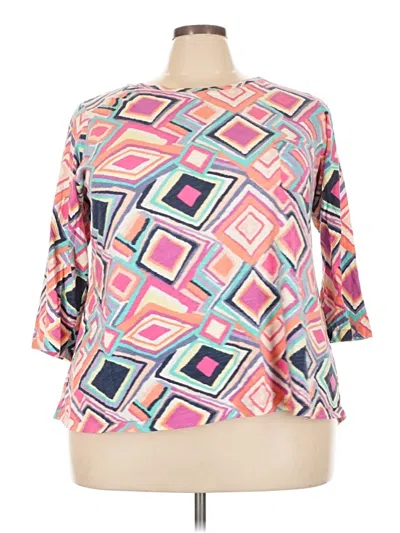 Pre-owned Westbound 3/4 Sleeve T-shirt In Pink
