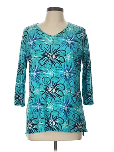 Pre-owned Westbound 3/4 Sleeve T-shirt In Teal