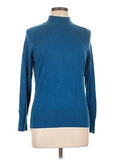 Pre-owned Westbound 3/4 Sleeve Turtleneck In Blue