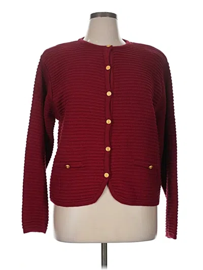 Pre-owned Westbound Cardigan Sweater In Burgundy