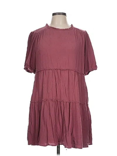 Pre-owned Westbound Casual Dress In Burgundy