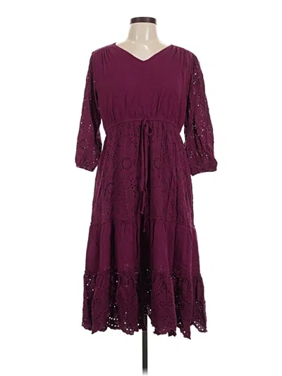 Pre-owned Westbound Casual Dress In Burgundy