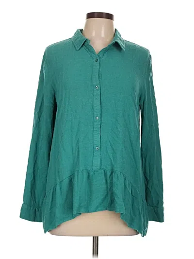 Pre-owned Westbound Long Sleeve Blouse In Blue