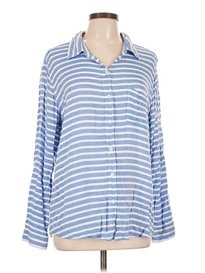 Pre-owned Westbound Long Sleeve Blouse In Blue
