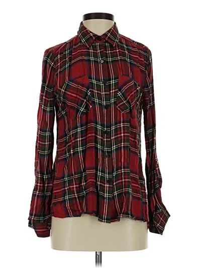 Pre-owned Westbound Long Sleeve Blouse In Red