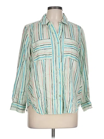 Pre-owned Westbound Long Sleeve Blouse In Teal