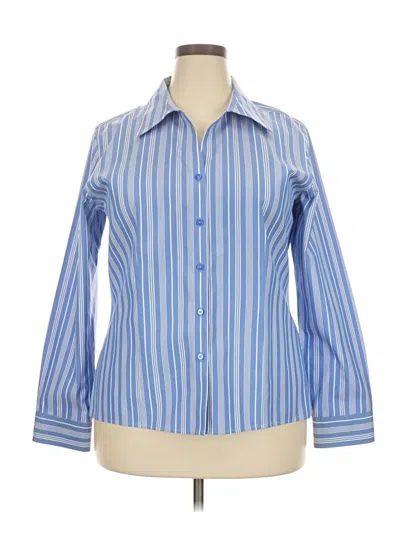 Pre-owned Westbound Long Sleeve Button Down Shirt In Blue