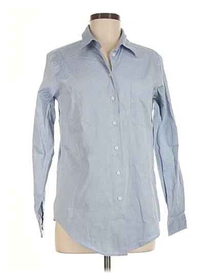 Pre-owned Westbound Long Sleeve Button Down Shirt In Blue