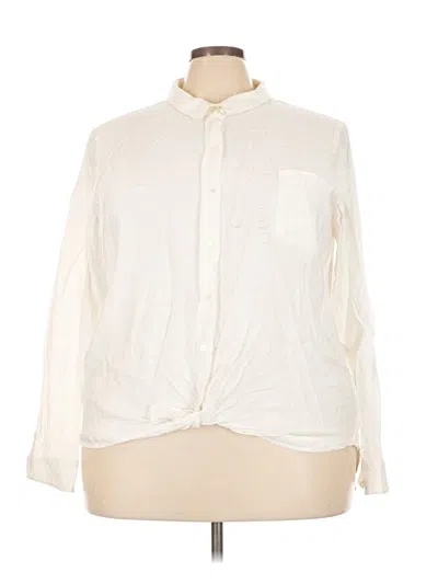 Pre-owned Westbound Long Sleeve Button Down Shirt In Ivory