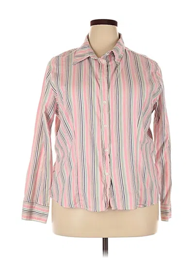 Pre-owned Westbound Long Sleeve Button Down Shirt In Pink