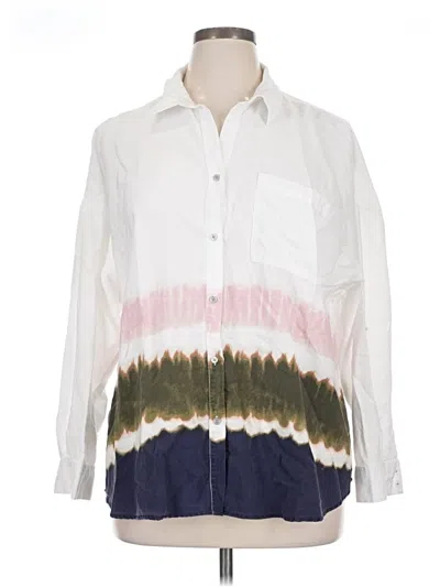 Pre-owned Westbound Long Sleeve Button Down Shirt In White