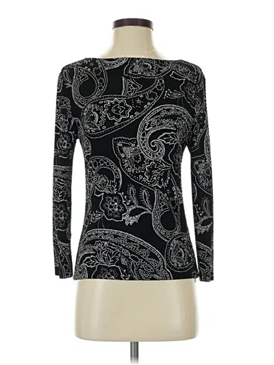 Pre-owned Westbound Long Sleeve Top Black Boatneck Tops