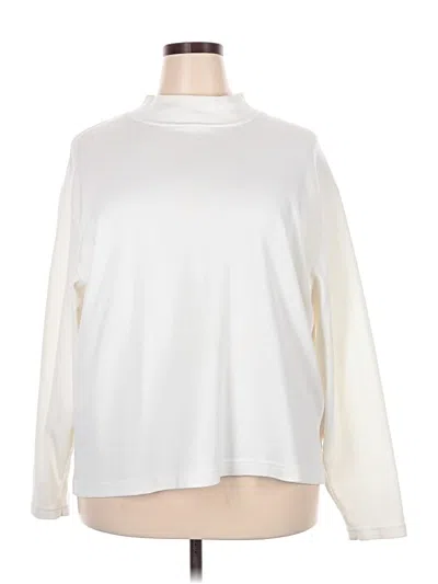 Pre-owned Westbound Long Sleeve Top Ivory Turtleneck Tops