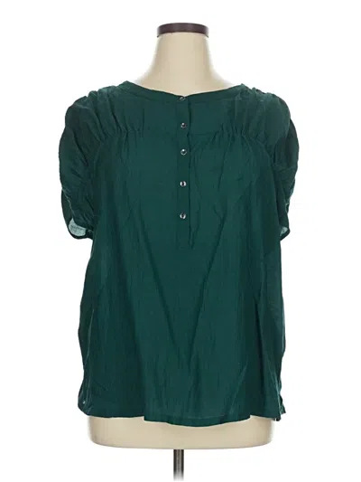 Pre-owned Westbound Short Sleeve Blouse In Blue