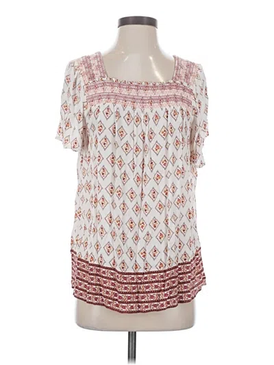 Pre-owned Westbound Short Sleeve Blouse In Pink