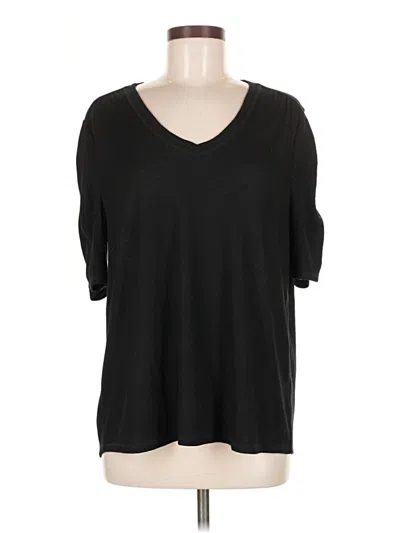 Pre-owned Westbound Short Sleeve Top Black V Neck Tops
