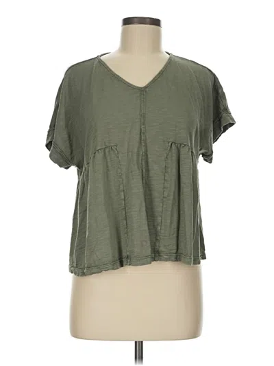 Pre-owned Westbound Short Sleeve Top Green V-neck Tops
