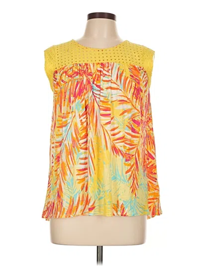 Pre-owned Westbound Sleeveless Blouse In Yellow
