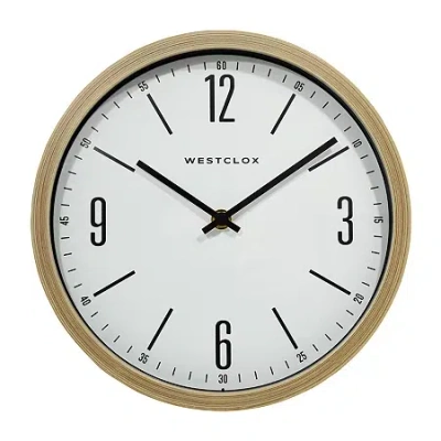 Westclox 10" Analog Quartz Wall Clock In Brown