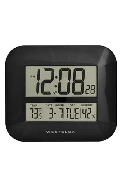 Westclox 11.5-inch Quartz Digital Wall Clock In Black
