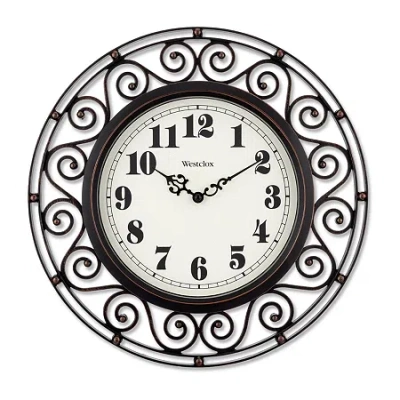 Westclox 12" Bronze Analog Quartz Accuracy Round Wall Clock In Brown