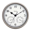 Westclox 12" Indoor And Outdoor Wall Clock In Silver
