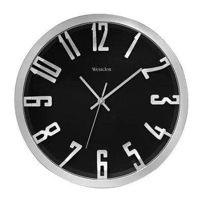 Westclox 12" Modern Silver Color Analog Wall Clock In Multi