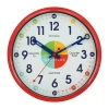 Westclox 12" Time Teacher Silent/non-ticking Wall Clock In Red