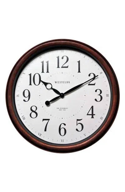 Westclox 20-inch Woodgrain Wall Clock In Brown
