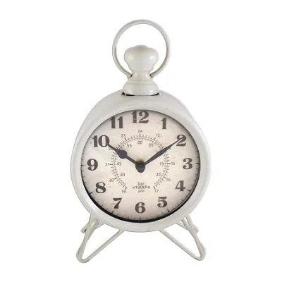 Westclox 8" Tripod With Finial Wall Clock In White