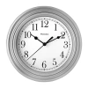 Westclox 9" Silver Round Analog Wall Clock In Gray