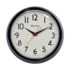 Westclox 9.5" Retro Black Analog Wall Clock In Black