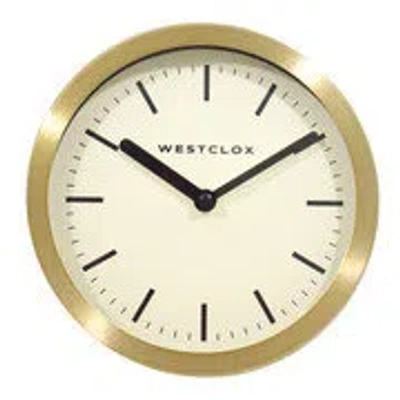 Westclox Analog 6" Metal Gold Quartz Table/wall Clock - Accurate Timekeeping