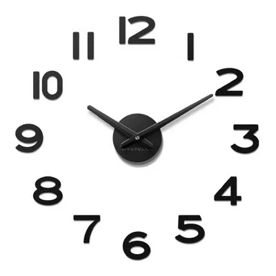 Westclox Analog Modern 20" Floating Number Quartz Accurate Wall Clock In Black