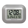 Westclox Classic Modern Lcd Display Digital Silent/non-ticking Wall Clock In Silver