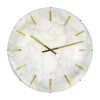 Westclox Large White Marble Dial Wall Clock In White